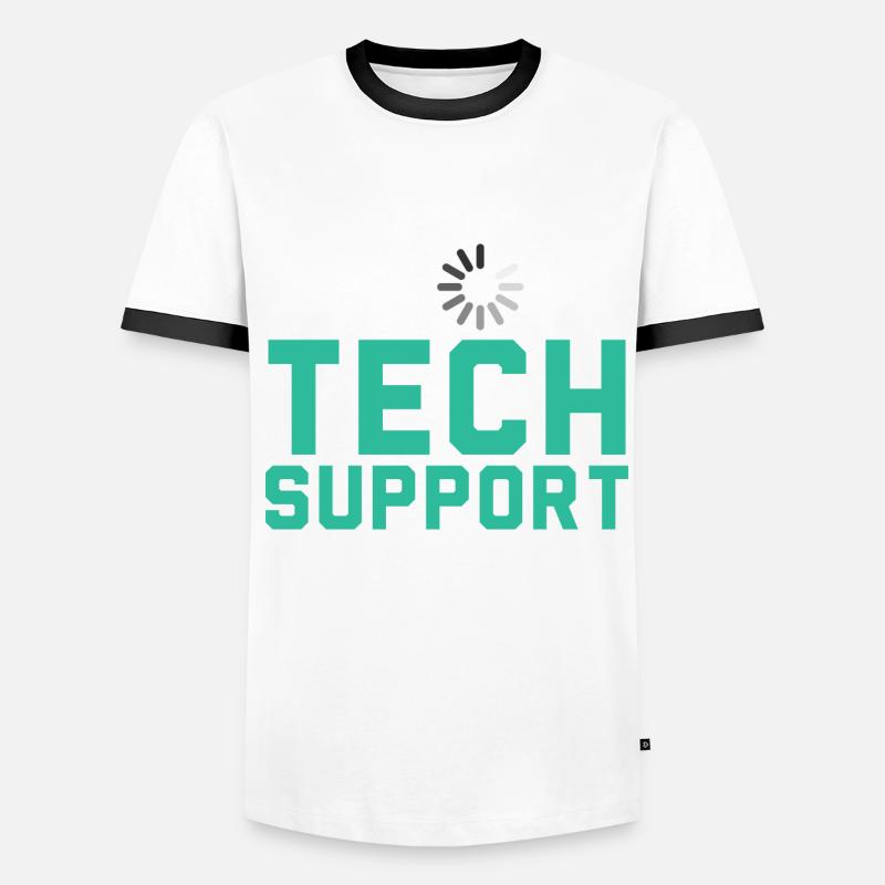 If All Else Fails Reboot Tech Support Men's Ringer Shirt