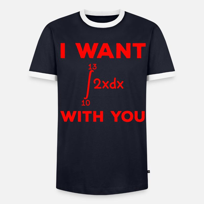 I want 69 with you Integral Mathematik Student Männer Kontrast-T-Shirt