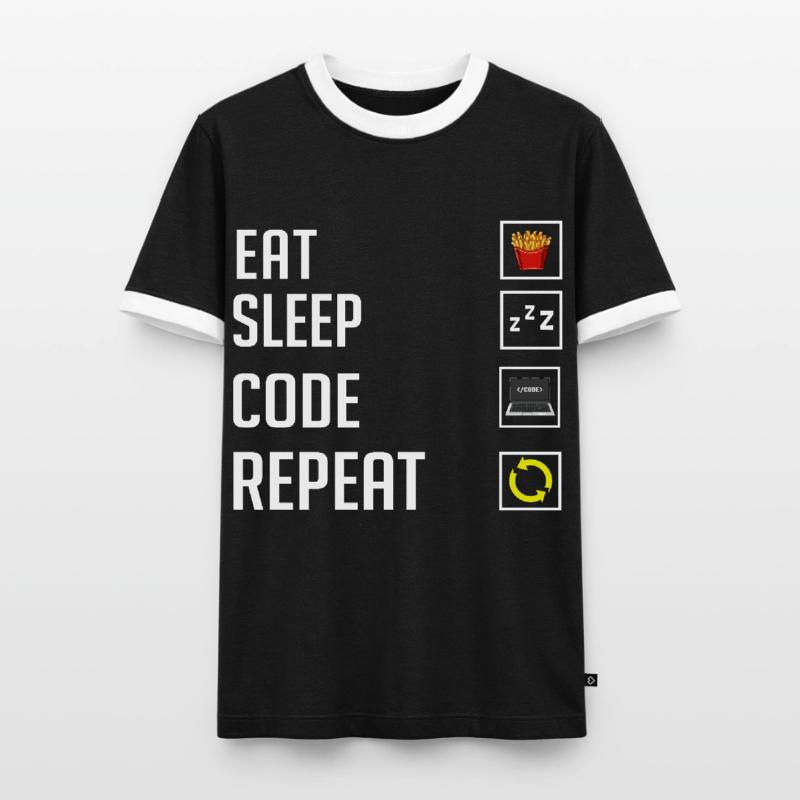 Programmeur Programmation Ordinateur Développeur Pc T-shirt contrasté Homme