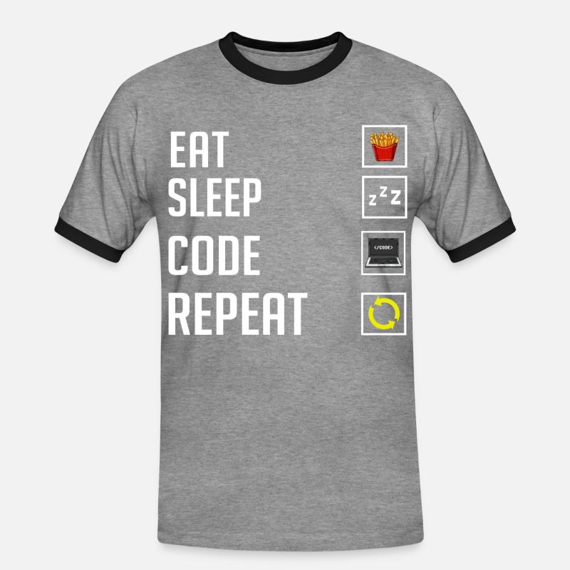 Programmierer Programmieren Computerentwickler Pc - Männer Kontrast-T-Shirt - Grau meliert/Schwarz