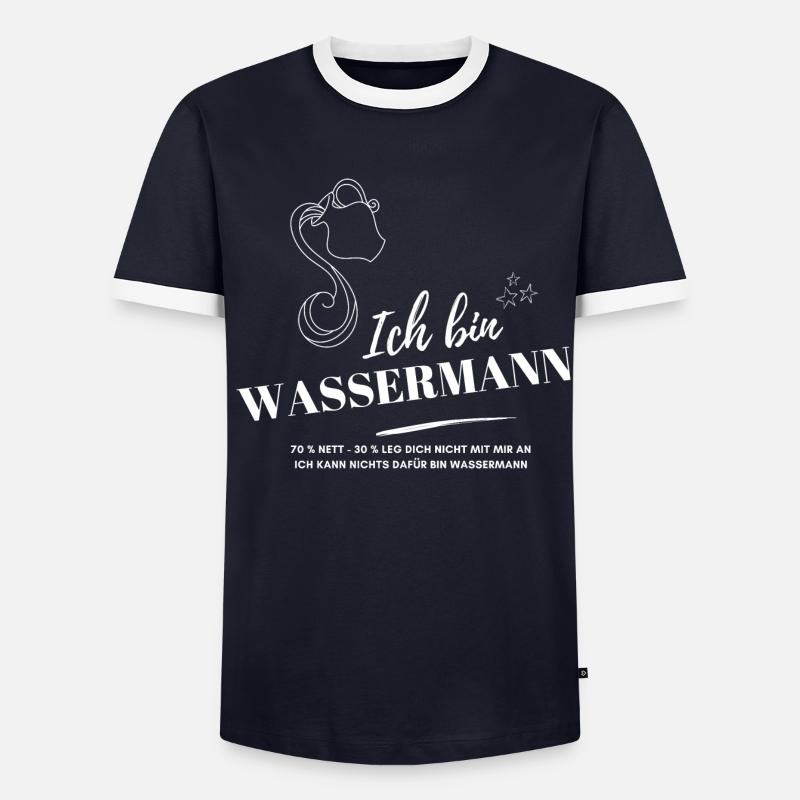 Ich bin Wassermann Sternzeichen Astrologie Männer Kontrast-T-Shirt