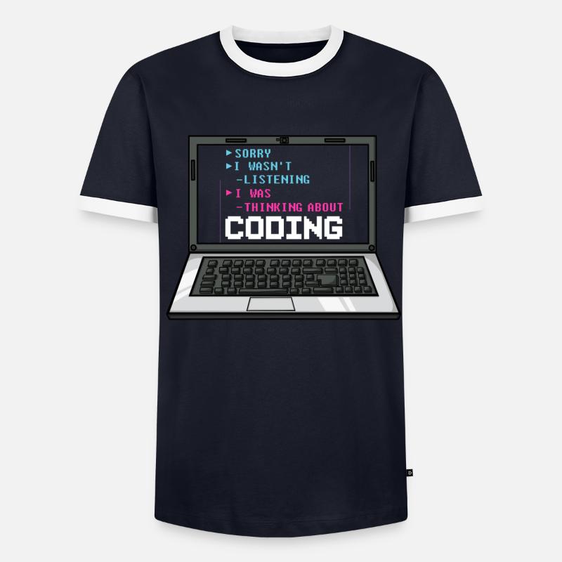 Programmeur Programmation Ordinateur Développeur Pc T-shirt contrasté Homme
