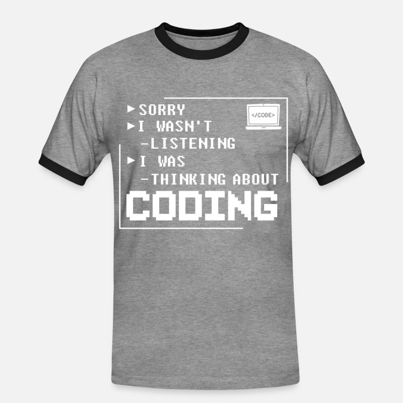 Programmierer Programmieren Computerentwickler Pc - Männer Kontrast-T-Shirt - Grau meliert/Schwarz