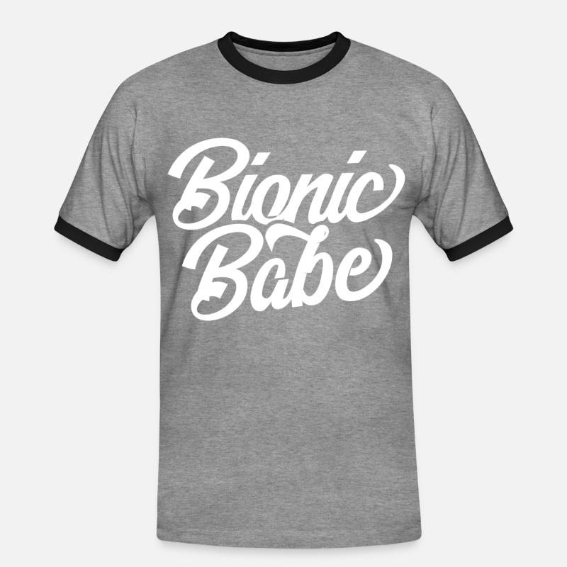 Prosthetic prosthesis Bionic prostheses - Men's Ringer Shirt - heather grey/black