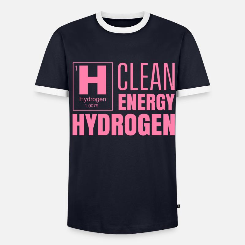 Énergie propre Hydrogène Hydrogène Carburant T-shirt contrasté Homme