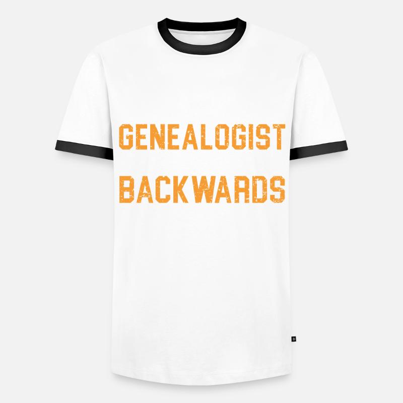 Genealogy thinks taking a step back is a fo Men's Ringer Shirt