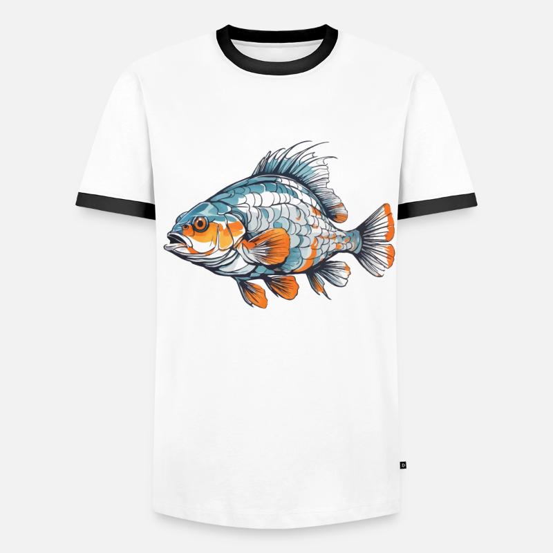 Conception esthétique de pêcheur pêcheur T-shirt contrasté Homme