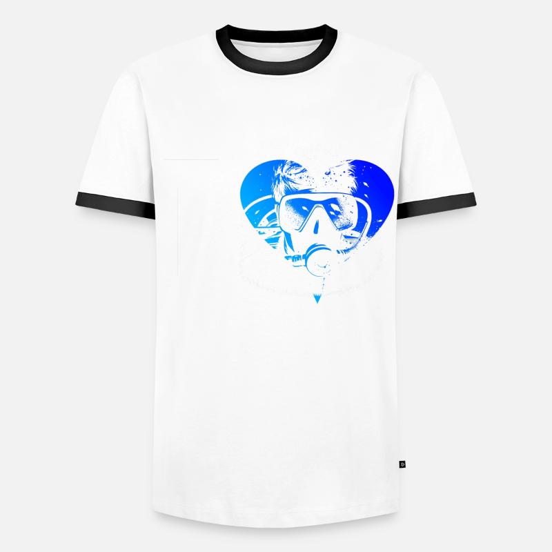Homme Plongeur Plongée Plongée Plongée Plongée T-shirt contrasté Homme