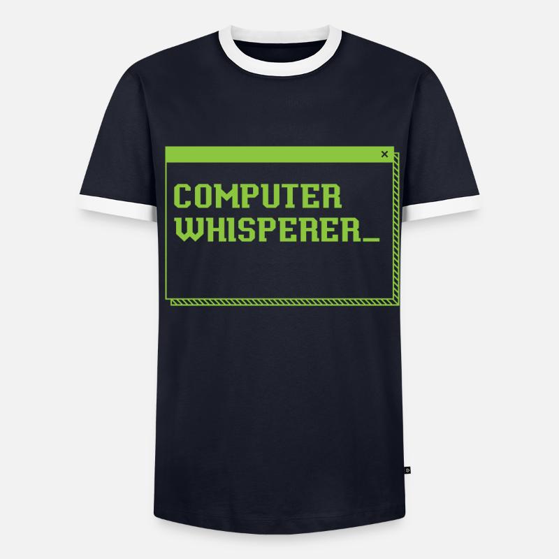 Computer Whisperer Information Technology Männer Kontrast-T-Shirt