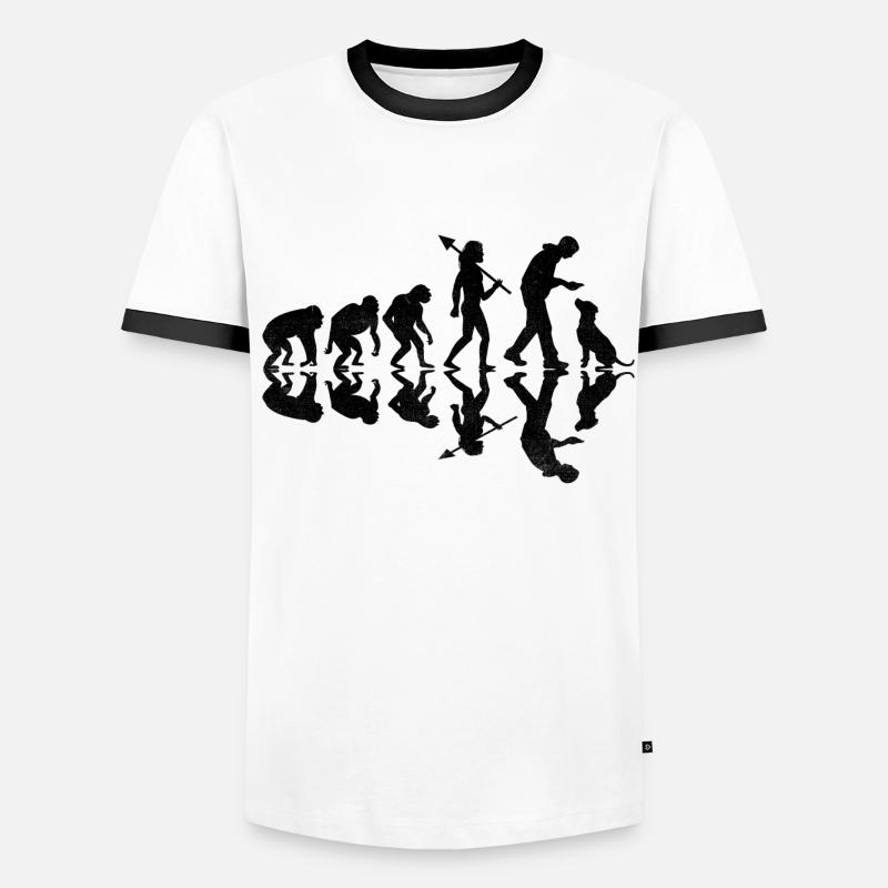 Evolution Labrador Retriever Retrievers de laboratoire T-shirt contrasté Homme