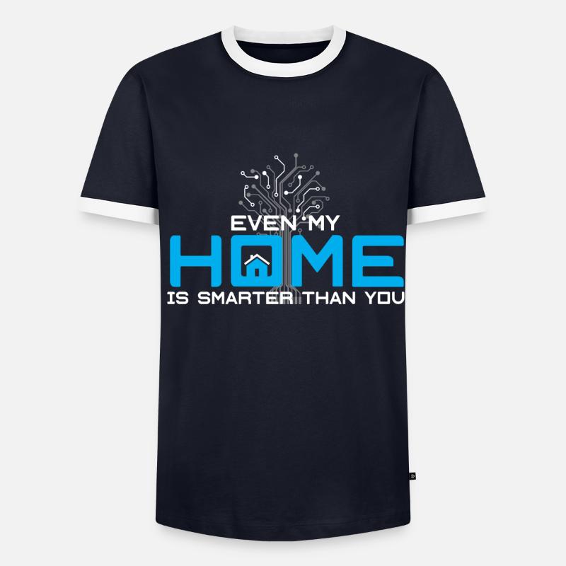 Nerd Smart Home Haus Smarthome Technik Männer Kontrast-T-Shirt