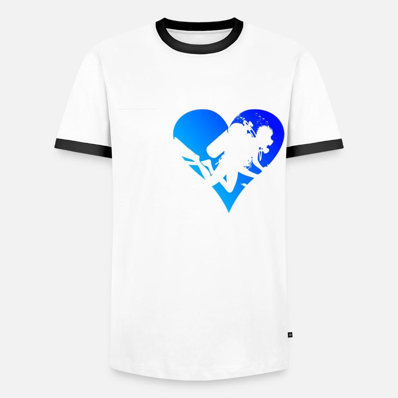 Plongeur Plongée sous-marine Plongée libre T-shirt contrasté Homme