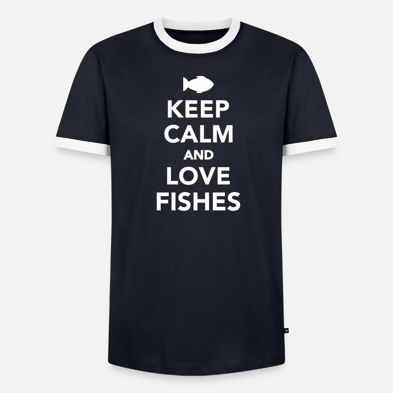 Fisch Männer Kontrast-T-Shirt