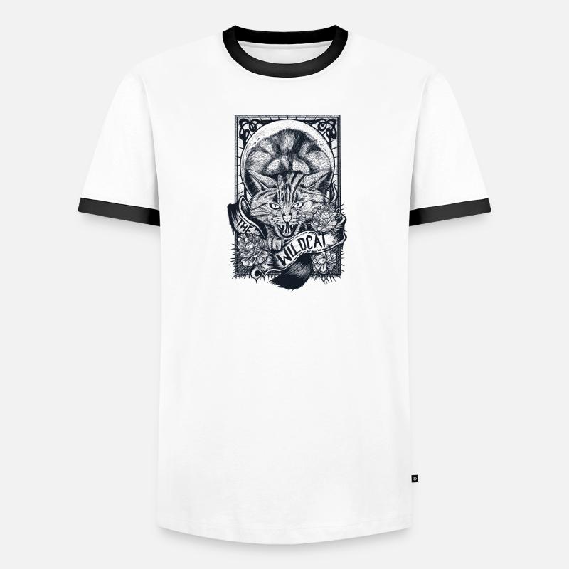 Wildcat einfarbig Männer Kontrast-T-Shirt