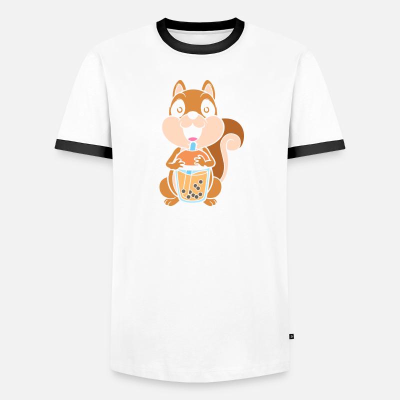 Bubble Tea Écureuil T-shirt contrasté Homme