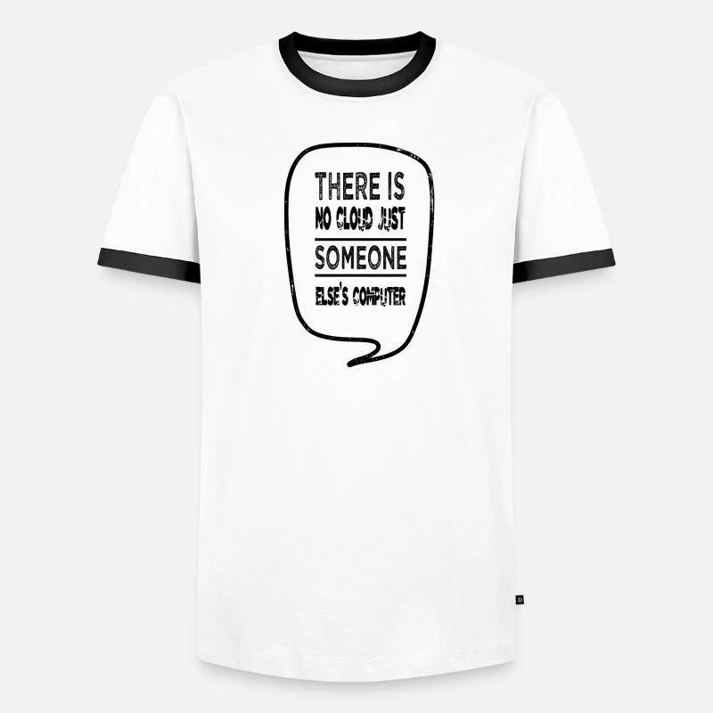 Analyste drôle Citation Hacker Hacking Engineer drôle T-shirt contrasté Homme