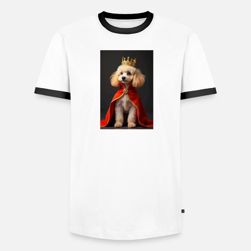 chiens super mignons victimes de la mode – caniche Cavapoo T-shirt contrasté Homme