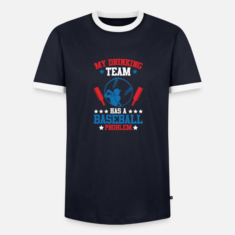 Équipe de baseball sur l’alcool T-shirt contrasté Homme