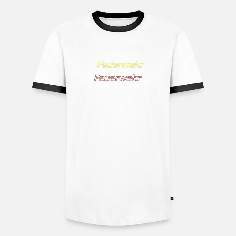 Conception triple couche de pompiers T-shirt contrasté Homme