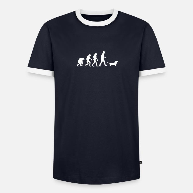 sausage dog evolution - Men's Ringer Shirt - undefined