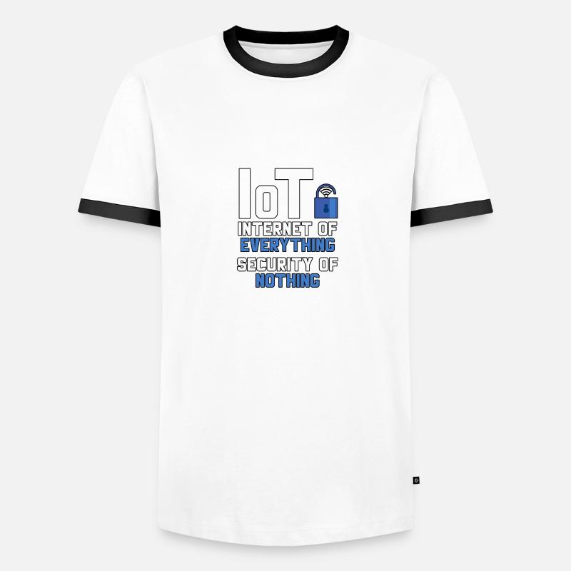 Iot Internet De Tout Sécurité De Rien T-shirt contrasté Homme