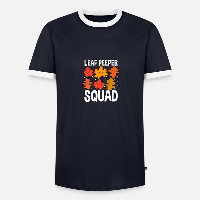 Leaf Peeper Squad Feuilles d’automne Feuillage d’automne T-shirt contrasté Homme