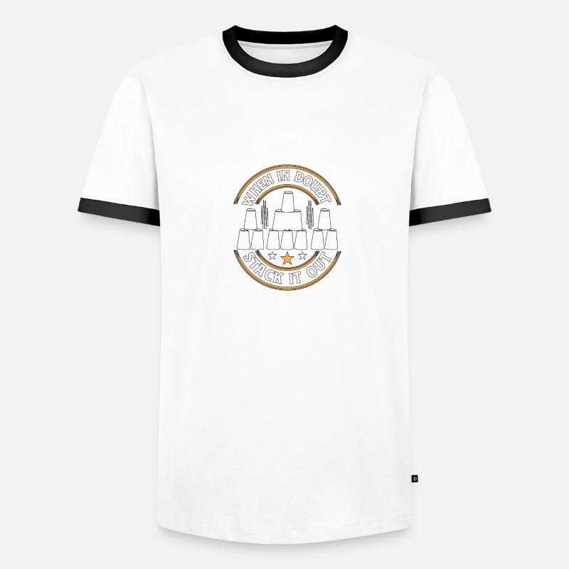 When In Doubt Stack It Out Speed Cup Stacker Männer Kontrast-T-Shirt