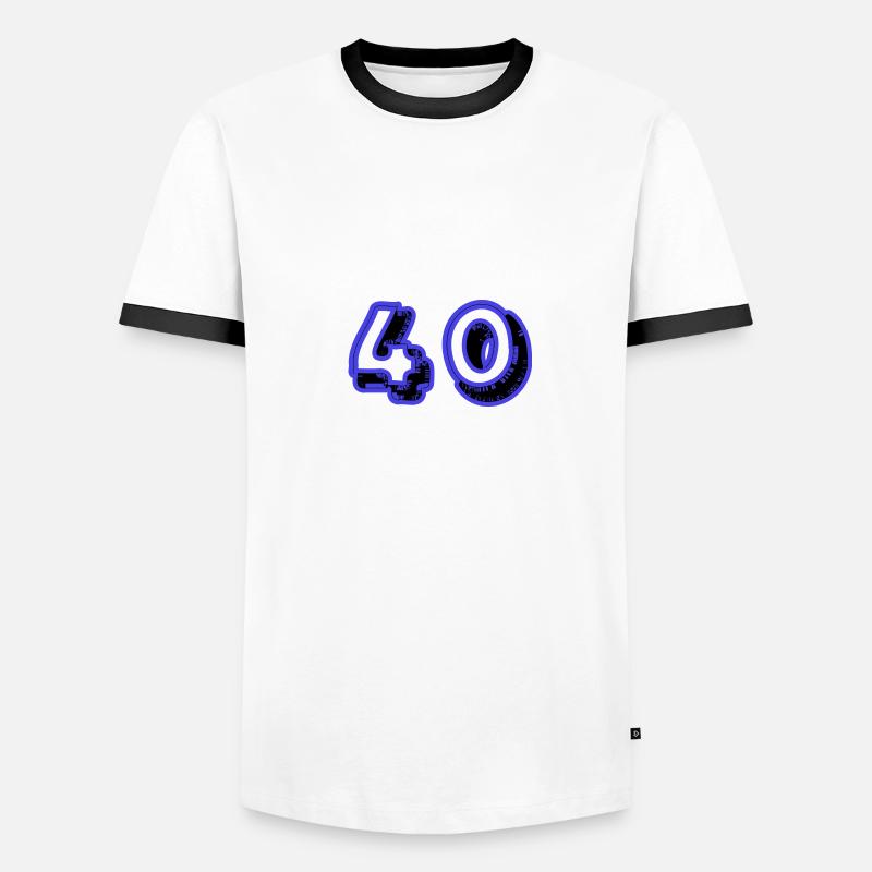 40. 40 YEARS. 40th ANNIVERSARY. 40TH ANNIVERSARY. Men's Ringer Shirt