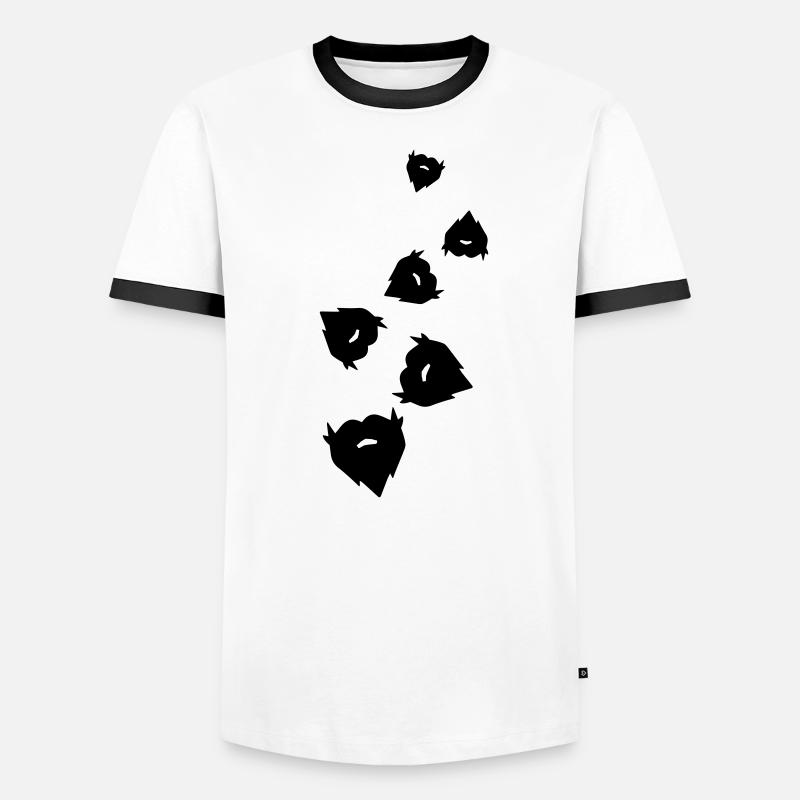 Bart symbol Männer Kontrast-T-Shirt