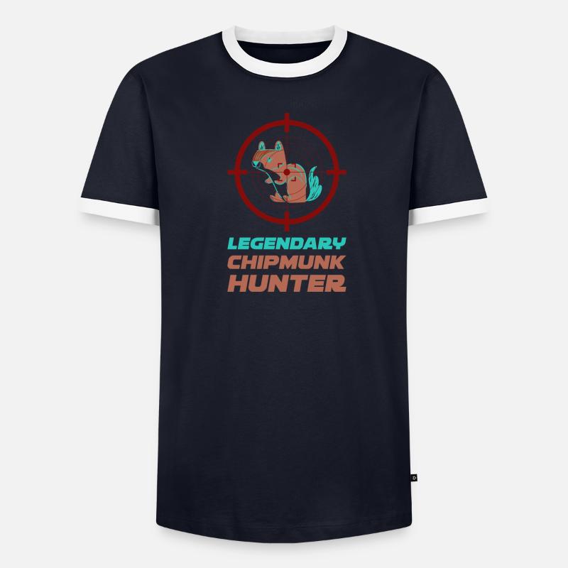 Hunter Squirrel Écureuil Cadeau T-shirt contrasté Homme