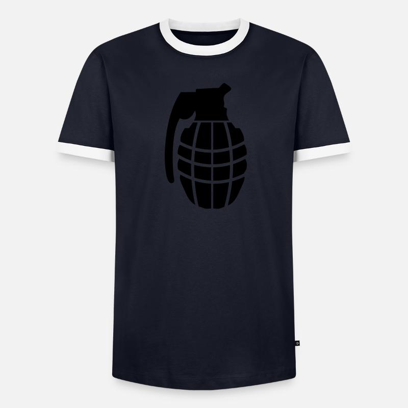 grenade à main T-shirt contrasté Homme