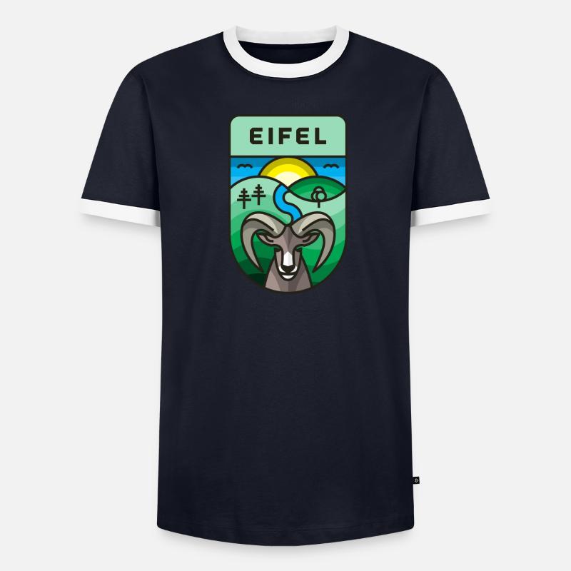 Eifel Patch Männer Kontrast-T-Shirt