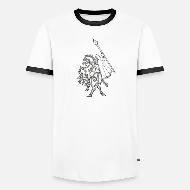 Odin, chevauchant Sleipnir T-shirt contrasté Homme