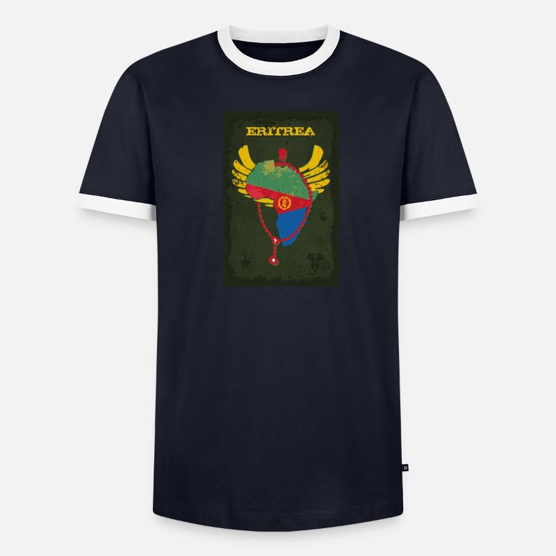 Affiche de l'Érythrée T-shirt contrasté Homme