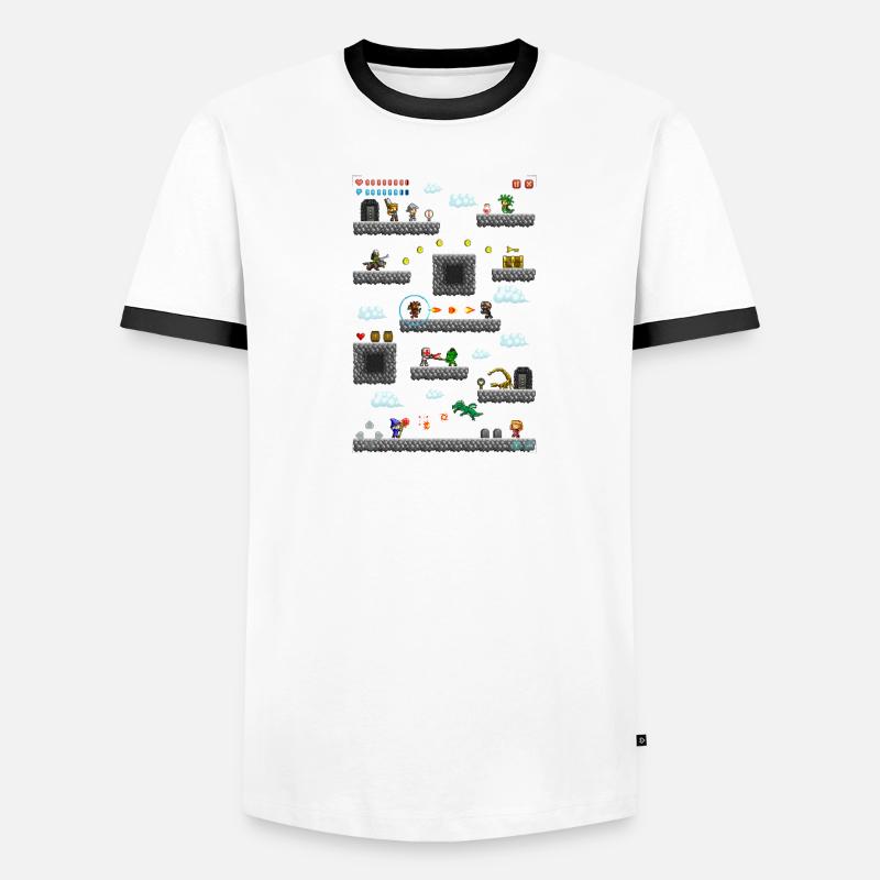 Pixelantasy Jeu T-shirt contrasté Homme