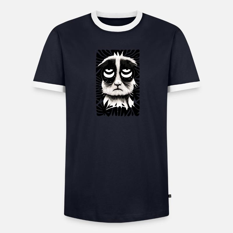 Chat perché 002 T-shirt contrasté Homme
