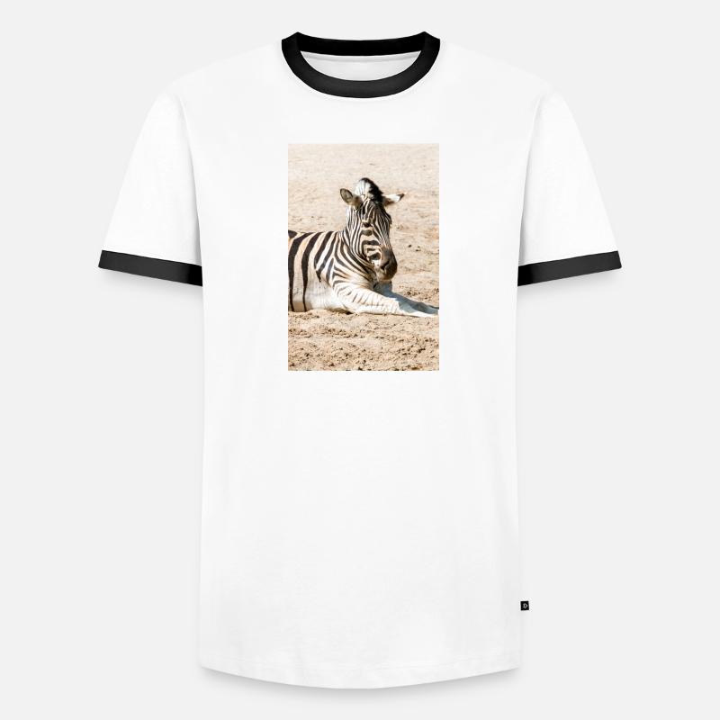 Zebra (auf Deutsch Zebra oder Zebras) Hippotigris Männer Kontrast-T-Shirt