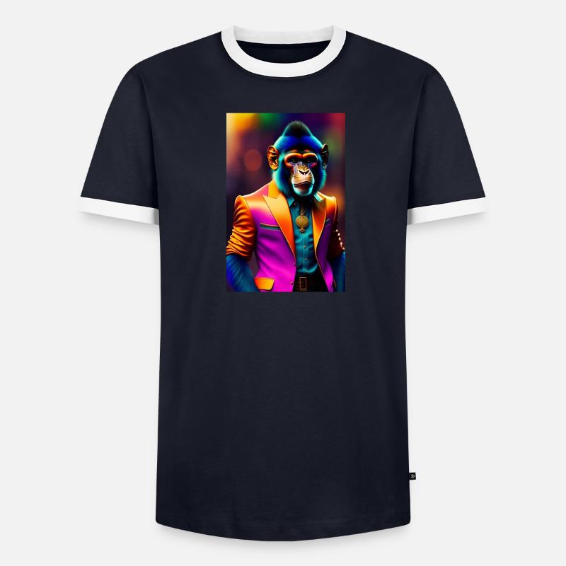 Singe de danse T-shirt contrasté Homme