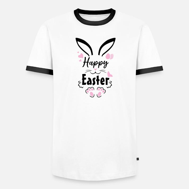 Cute Easter design with rabbit Men's Ringer Shirt