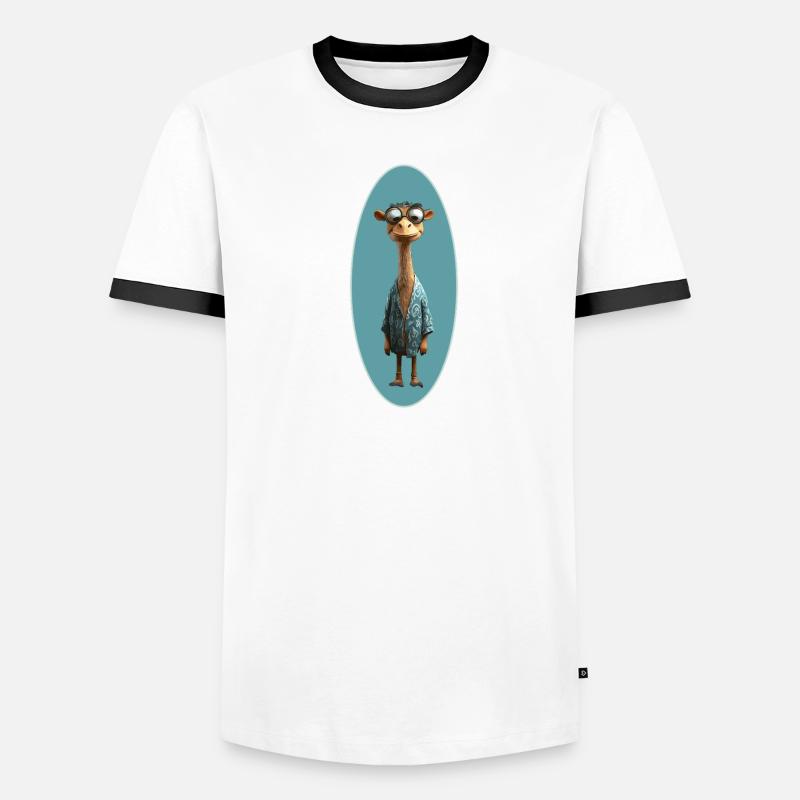 Kamel Männer Kontrast-T-Shirt