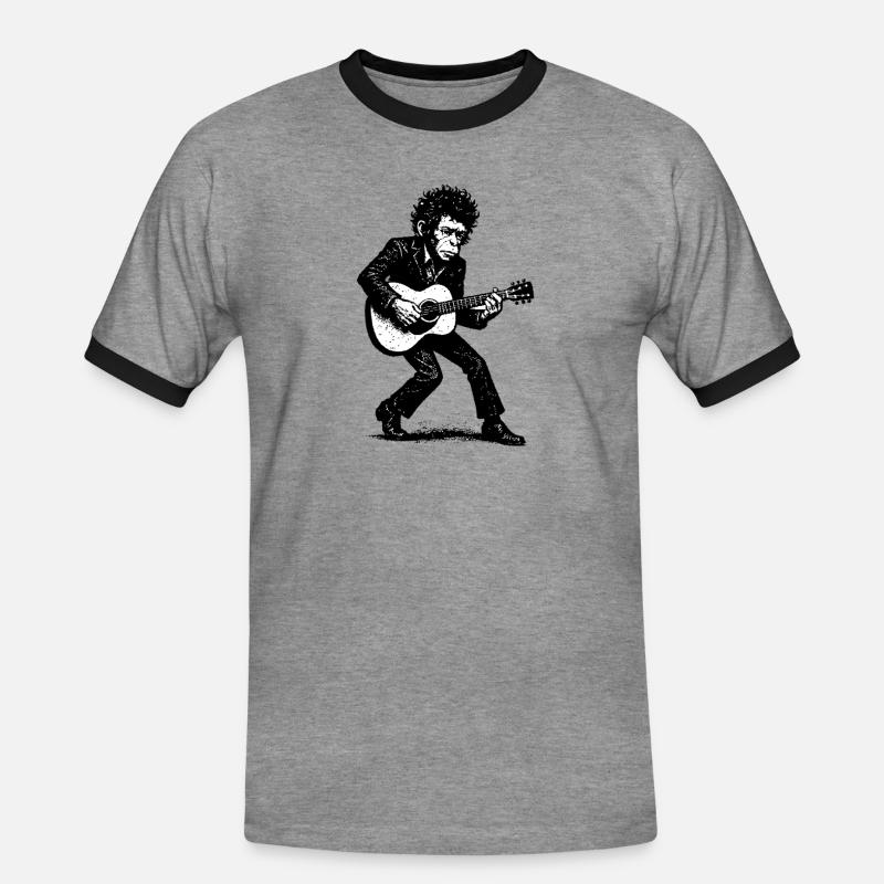 Singer Songwriter | The Monkey Dancer - Men's Ringer Shirt - heather grey/black