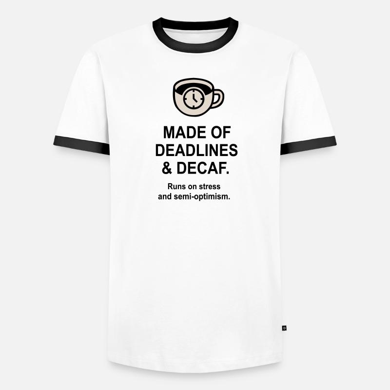 Dates limites et décaféiné T-shirt contrasté Homme