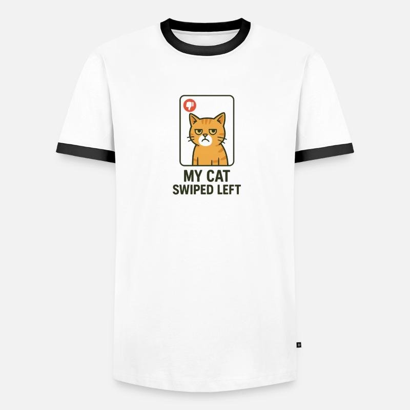 Mon chat a quitté l’application de rencontre balayée T-shirt contrasté Homme