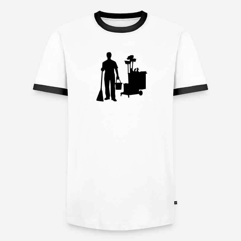 Putzen Männer Kontrast-T-Shirt
