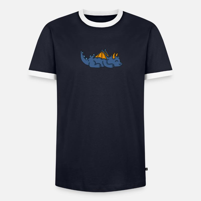 Mignon Dragon Décontracté Aroace T-shirt contrasté Homme