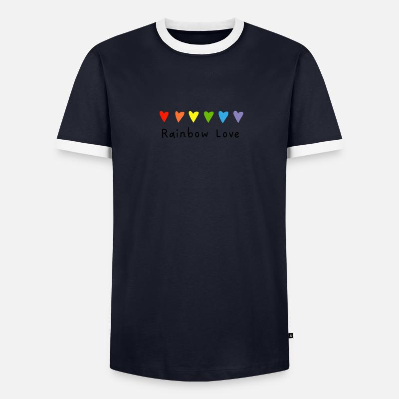 Rainbow Love Männer Kontrast-T-Shirt