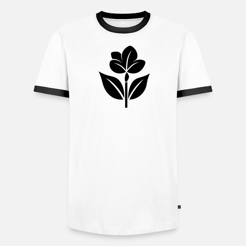 Fleur T-shirt contrasté Homme