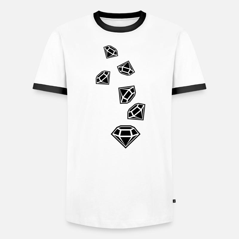 Diamond Icon Silhouette Men's Ringer Shirt
