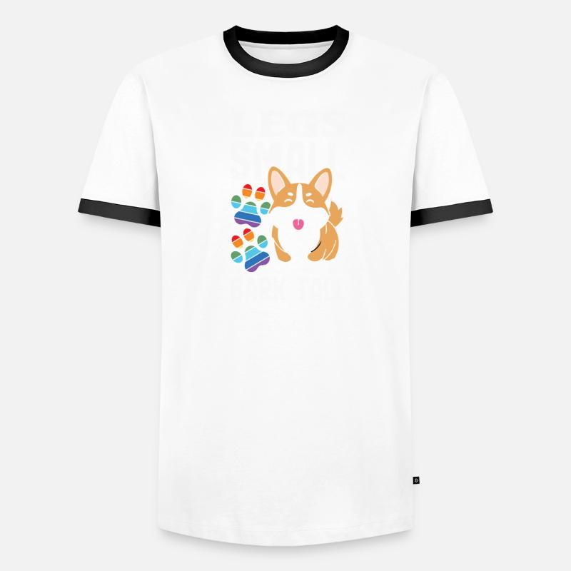 Kurze Beine, Große Einstellung, Corgi Männer Kontrast-T-Shirt