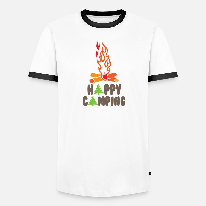 Feu de camping T-shirt contrasté Homme
